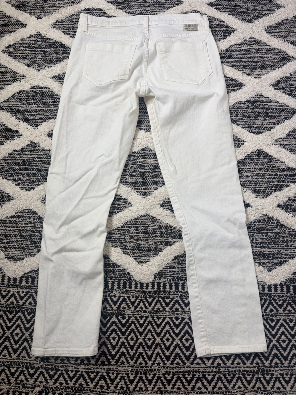 Goldsign by J CrewWhite Straight-Leg Women's Jeans size 8/10 mid rise - Picture 4 of 6